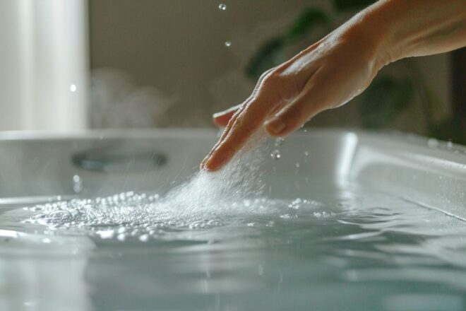 Image d'illustration. Préparation d'un bain chaud