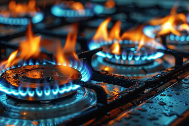 Image d'illustration. Une gazinière ou également appelée cuisinière gaz