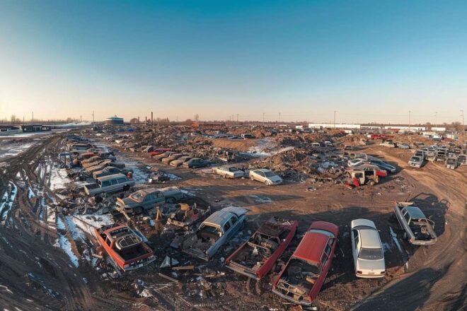 Image d'illustration. Une casse automobile.