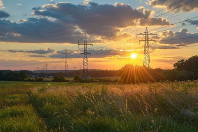 Image d'illustration. Electricite ligne haute tension