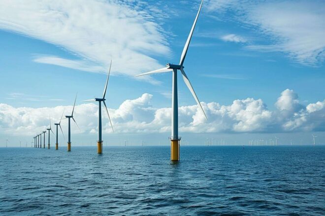 Image d'illustration. Force eolienne parc marin