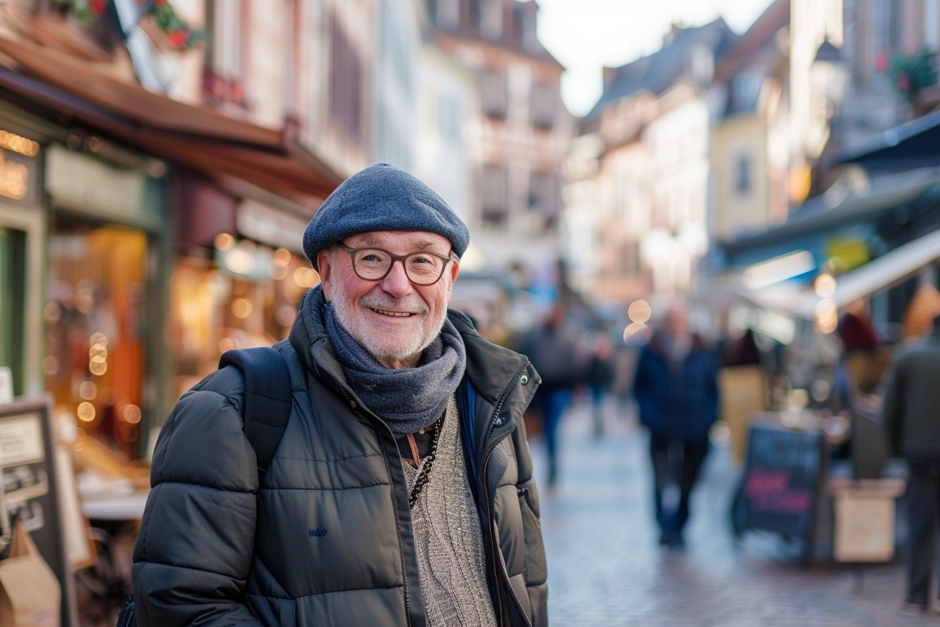 Image d'illustration. Un senior profite de sa retraite au centre ville