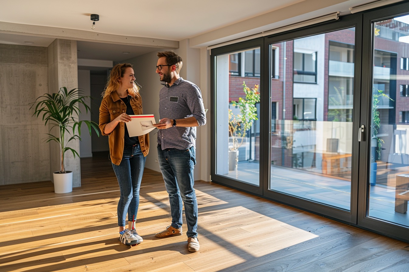 Image d'illustration. Visite d'un appartement moderne en ville grâce à des taux immobilier bas