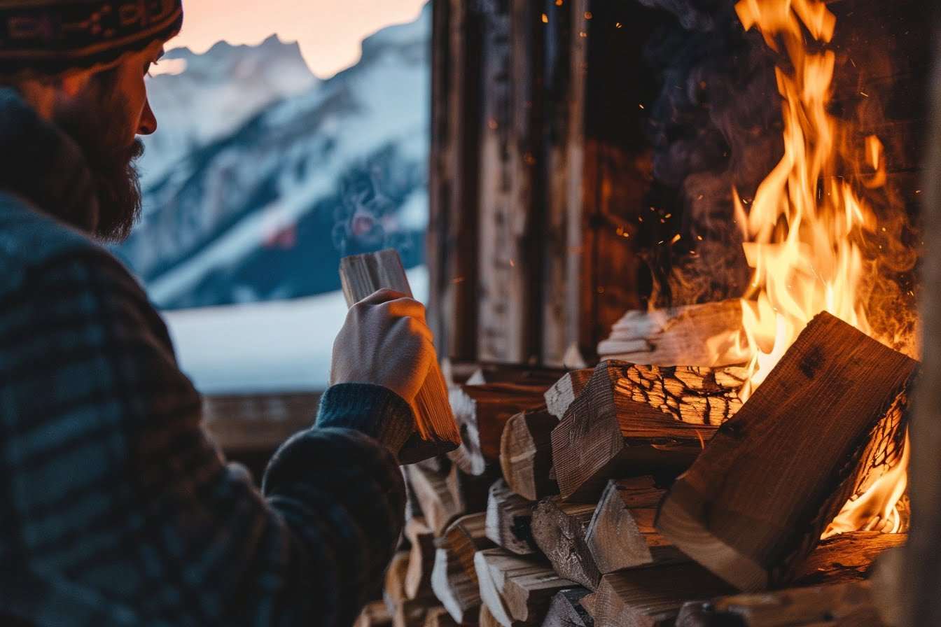 Image d'illustration. Feu de bois cheminée