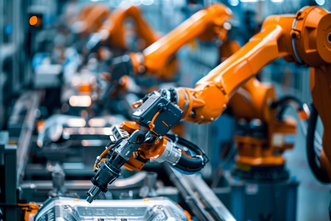 Image d'illustration. Usine auto robots
