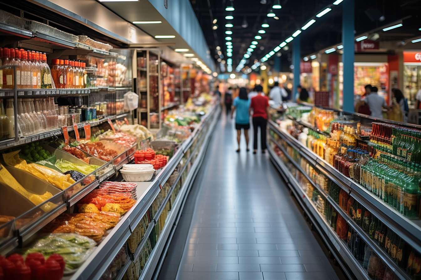Supermarché rayon frais