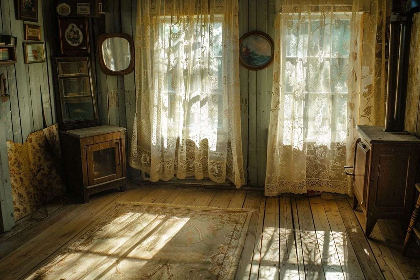 Image d'illustration. Rideaux maison soleil