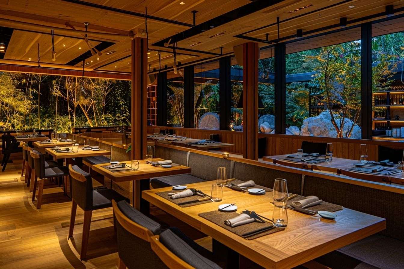 Intérieur de restaurant chaleureux