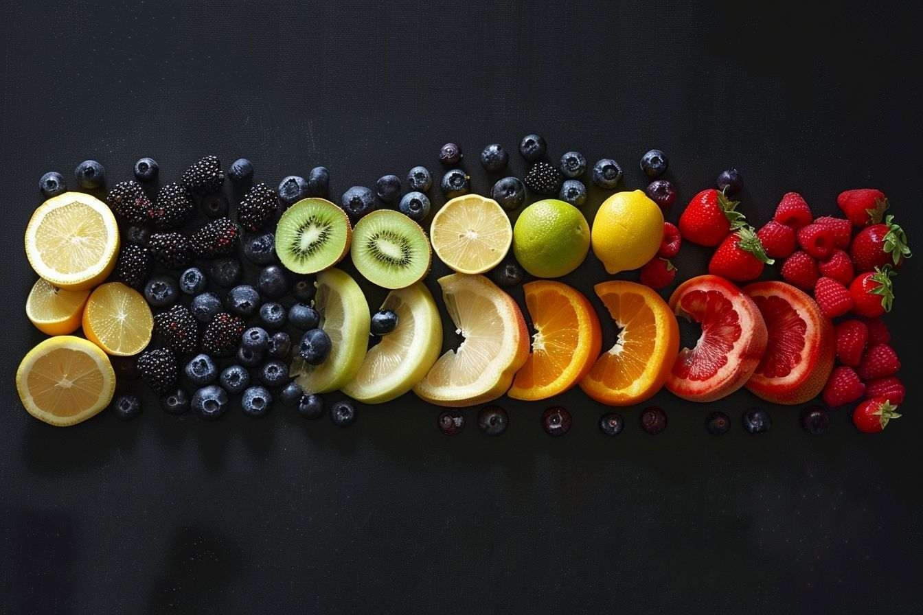 Image d'illustration. Fruits colorés comme édulcorants naturels