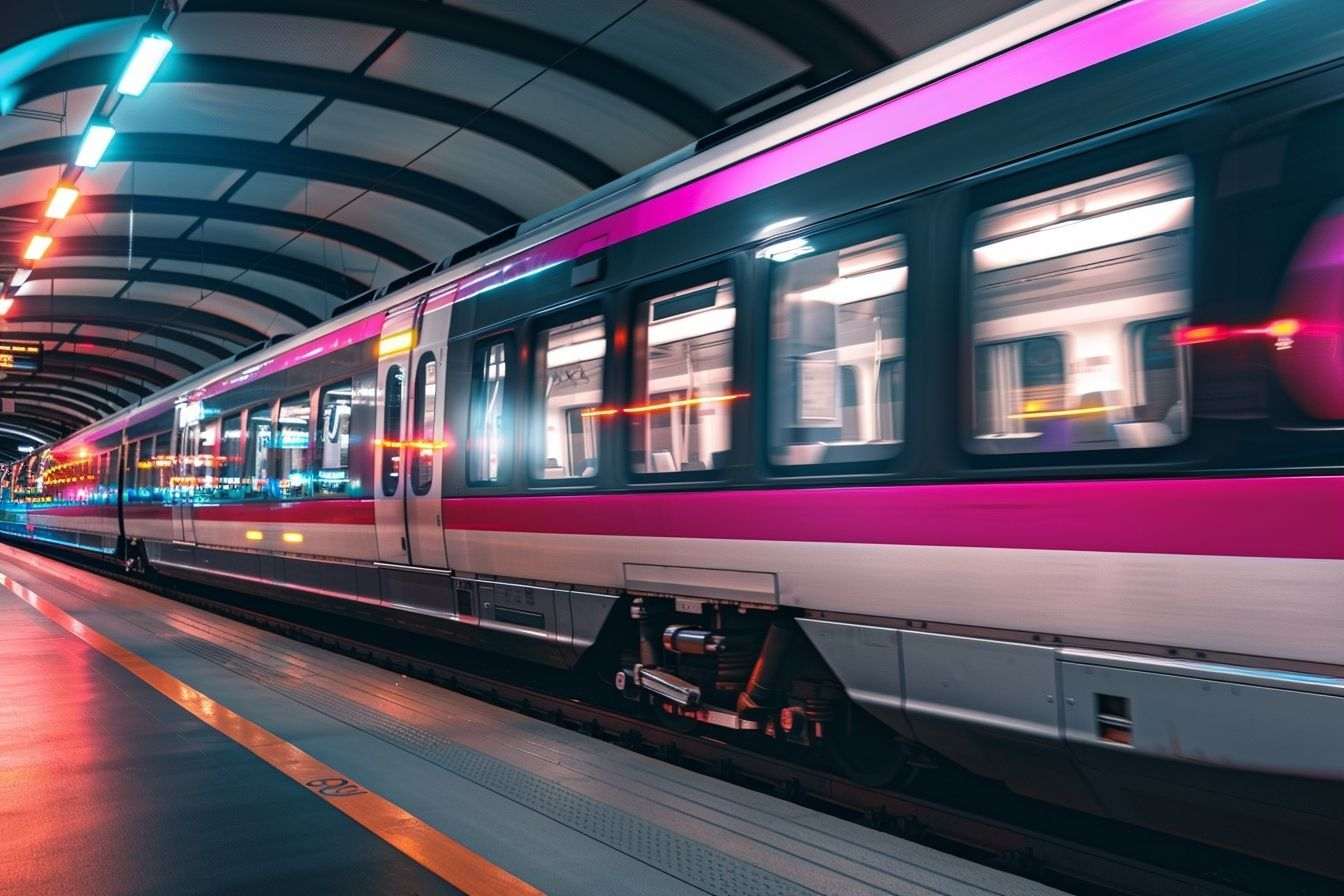 Gros plan d un train sncf moderne