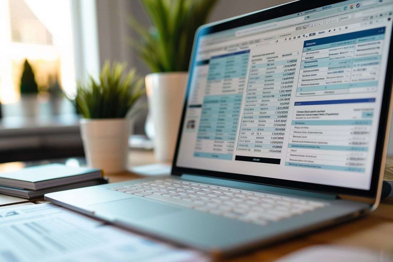Gros plan d un écran d ordinateur affichant un formulaire de déclaration de taxes en ligne rempli