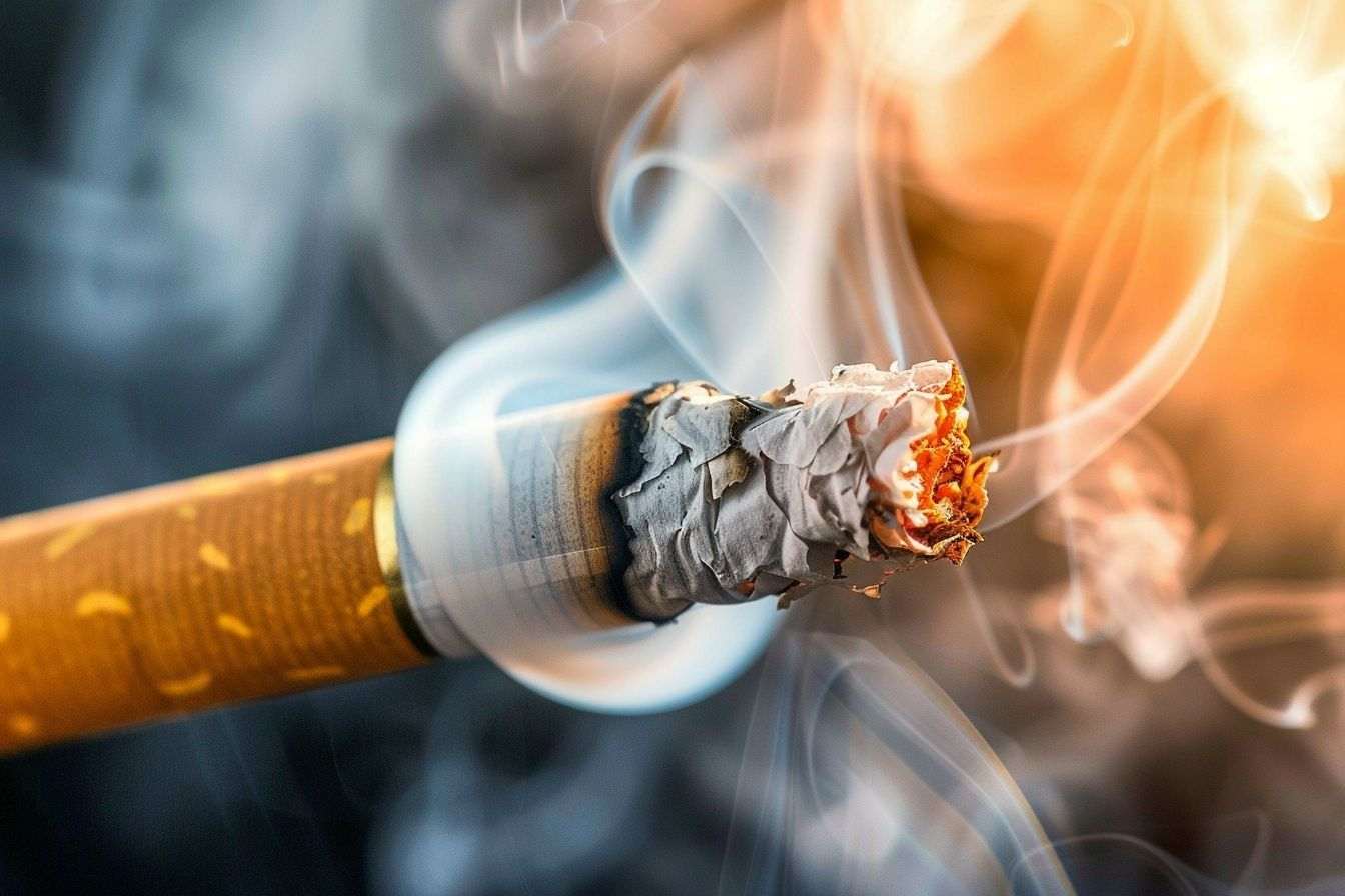 Gros plan de la fumée en volutes