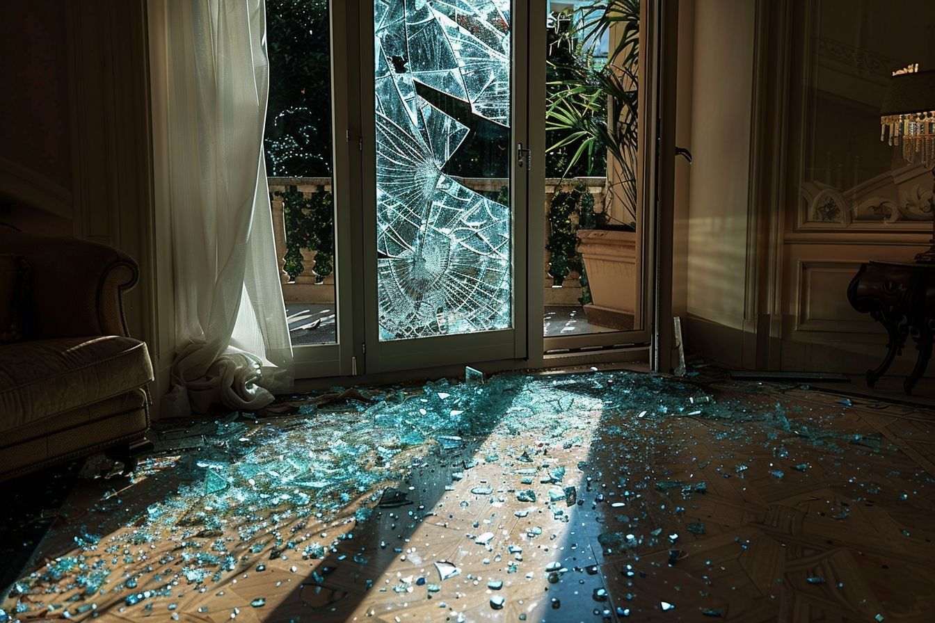 Villa de luxe en france avec fenêtre cassée
