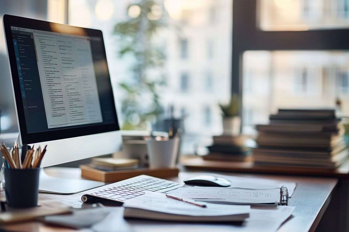 Ordinateur de bureau avec onglets ouverts sur la sécurité des réseaux sociaux